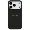 Guess Grained Gold Ring MagSafe -kotelo Apple iPhone 17 Pro / 18 Pro, musta