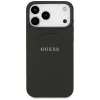 Guess Grained Gold Ring MagSafe -kotelo Apple iPhone 18 Pro Max / 17 Pro Max, musta