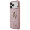 GUESS Fixed Glitter Big 4G -kotelo iPhone 18 Pro Max / 17 Pro Max - pinkki