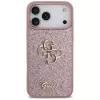 GUESS Fixed Glitter Big 4G -kotelo iPhone 18 Pro Max / 17 Pro Max - pinkki