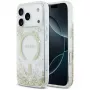 Guess Resin Bottom Glitter MagSafe -kotelo iPhone 18 Pro / 17 Pro, kulta