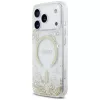 Guess Resin Bottom Glitter MagSafe -kotelo iPhone 18 Pro / 17 Pro, kulta