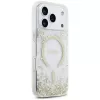 Guess Resin Bottom Glitter MagSafe -kotelo iPhone 18 Pro / 17 Pro, kulta