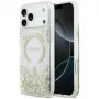 Guess Resin Bottom Glitter MagSafe -kotelo iPhone 18 Pro Max / 17 Pro Max, kulta