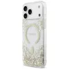 Guess Resin Bottom Glitter MagSafe -kotelo iPhone 18 Pro Max / 17 Pro Max, kulta
