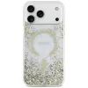 Guess Resin Bottom Glitter MagSafe -kotelo iPhone 18 Pro Max / 17 Pro Max, kulta