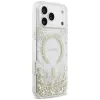 Guess Resin Bottom Glitter MagSafe -kotelo iPhone 18 Pro Max / 17 Pro Max, kulta