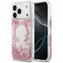 Guess Resin Bottom Glitter MagSafe -kotelo Apple iPhone 18 Pro / 17 Pro, pinkki