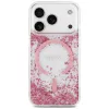 Guess Resin Bottom Glitter MagSafe -kotelo Apple iPhone 18 Pro / 17 Pro, pinkki