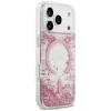 Guess Resin Bottom Glitter MagSafe -kotelo Apple iPhone 18 Pro / 17 Pro, pinkki