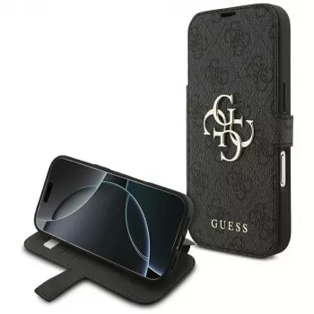 Guess Book 4G Metal Logo -kotelo iPhone 18 Pro / 17 Pro - musta