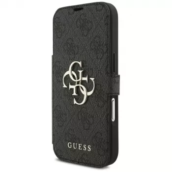 Guess Book 4G Metal Logo -kotelo iPhone 18 Pro / 17 Pro - musta