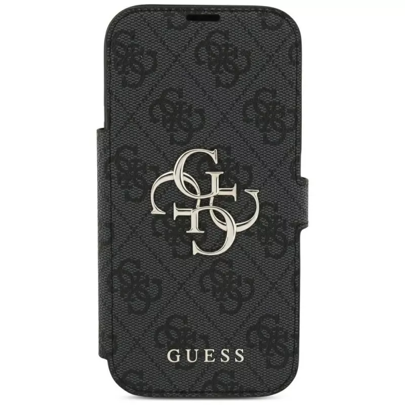 Guess Book 4G Metal Logo -kotelo iPhone 18 Pro / 17 Pro - musta