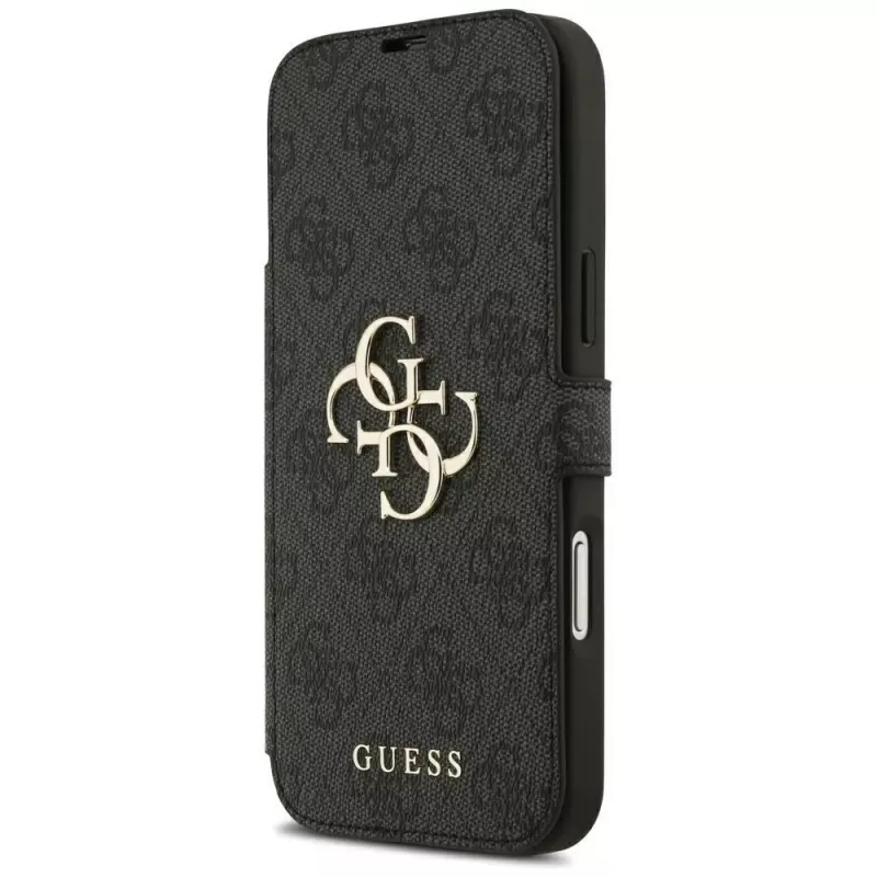 Guess Book 4G Metal Logo -kotelo iPhone 18 Pro Max / 17 Pro Max, musta