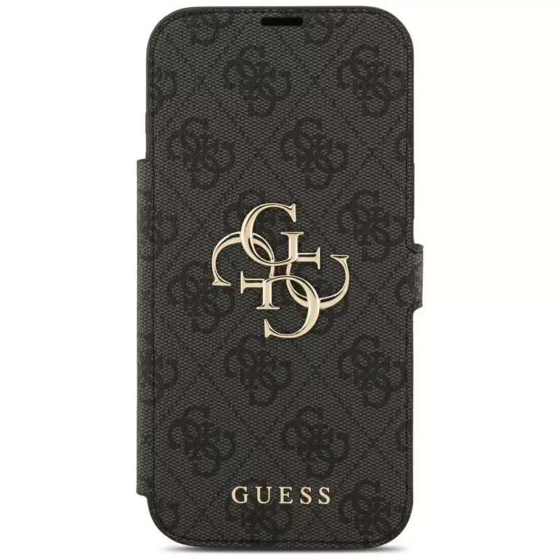 Guess Book 4G Metal Logo -kotelo iPhone 18 Pro Max / 17 Pro Max, musta