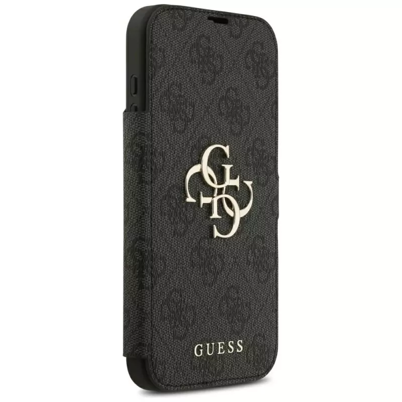 Guess Book 4G Metal Logo -kotelo iPhone 18 Pro Max / 17 Pro Max, musta