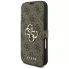 Guess Book 4G Metal Logo -kotelo Apple iPhone 18 Pro / 17 Pro – ruskea