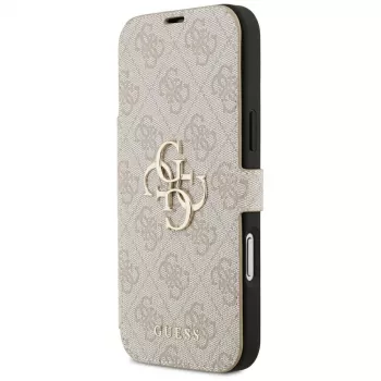 GUESS Book 4G Metal Logo -folio-kotelo iPhone 18 Pro Max / 17 Pro Max - pinkki