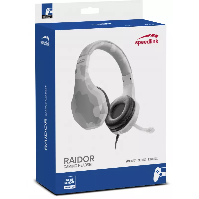 Speedlink Raidor -kuulokemikrofoni PS4:lle, valkoinen (SL-450303-WE)