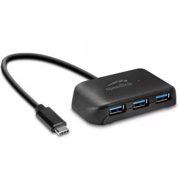 Speedlink Snappy Evo USB-C - 4-porttinen USB 3.0 -keskitin (SL-140202-BK)