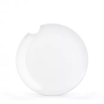 FIFTYEIGHT 2 ruokalautasta puraistulla reunalla 28 cm valkoinen