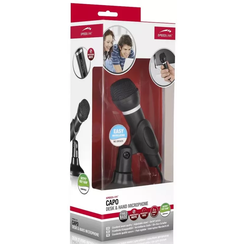 Speedlink Capo Desk & Hand tietokonemikrofoni, musta (SL-8703-BK)