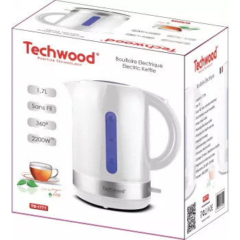Techwood vedenkeitin 1.7L, valkoinen (TB-1771)