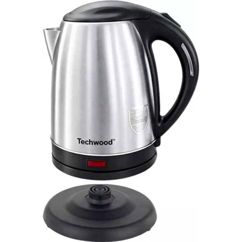 Techwood TBI-018 ruostumattomasta teräksestä valmistettu vedenkeitin 1,8 L, hopea (TBI-018)
