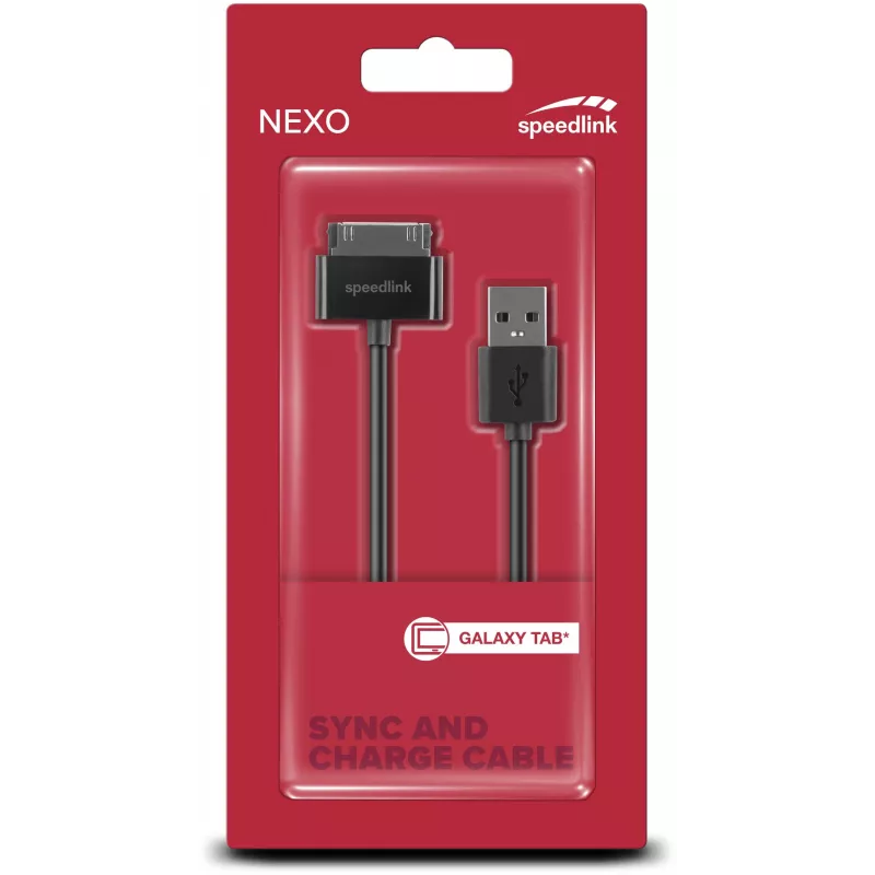 Speedlink Nexo synkronointi- ja latauskaapeli Samsung Galaxy Tab (SL-7503-BK)