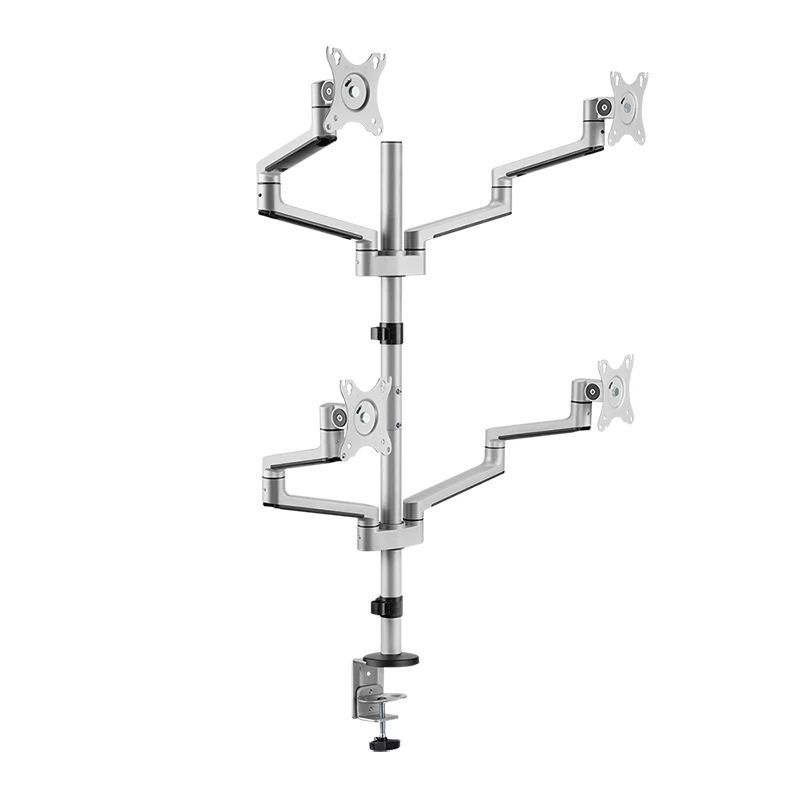 Logilink neljän näytön teline, 17-32 inch, alumiini, hopea