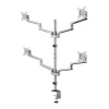 Logilink neljän näytön teline, 17-32 inch, alumiini, hopea