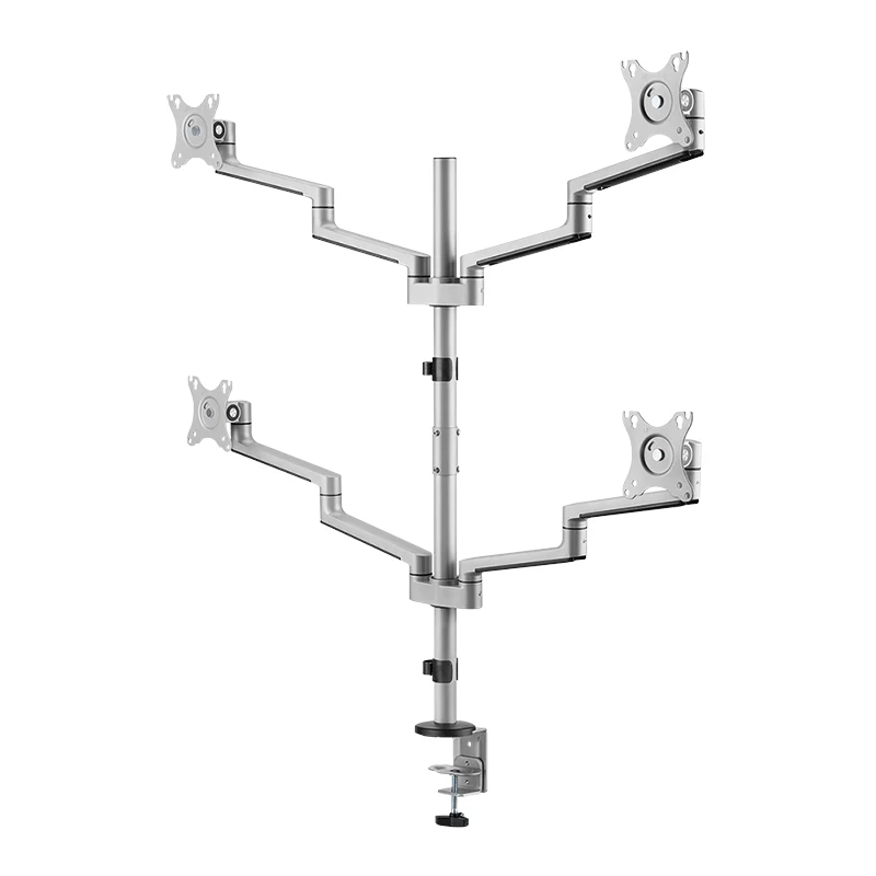 Logilink neljän näytön teline, 17-32 inch, alumiini, hopea