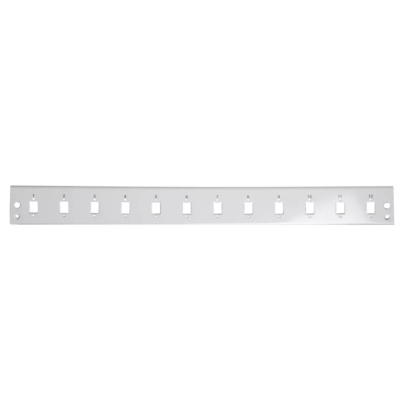 EFB-Elektronik etupaneeli 12x SC Simplex / E2000 Simplex / MTRJ / LC Duplex, harmaa (SB-FP-12SC-S)