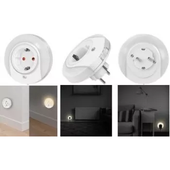 LogiLink LED-yövalo-pistorasia hämärätunnistimella ja 1x CEE 7/3 (LED012)
