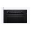 BOSCH Serie 6 kalusteisiin asennettava uuni AirFry-toiminnolla, 71L, pyrolyysipuhdistus, musta (HBG578EB3)