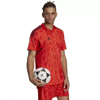 ADIDAS miesten Condivo 22 maalivahtipaita lyhythihainen punainen H21238
