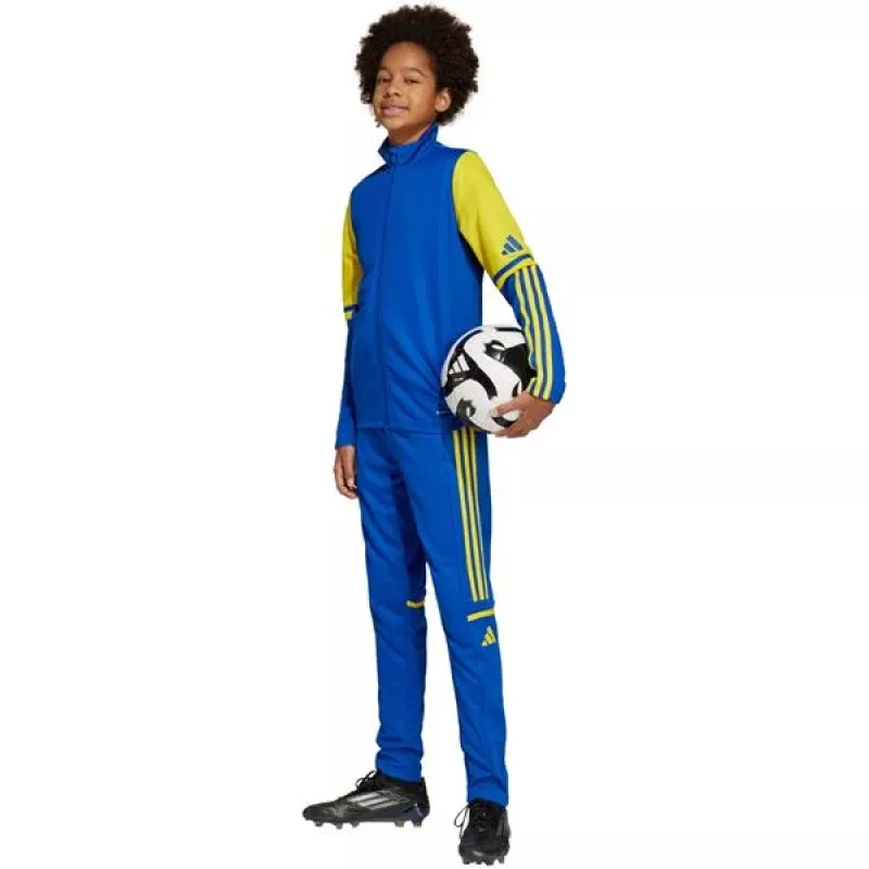 adidas Squadra 25 lasten harjoitushousut - sininen/keltainen - koko 152 cm (JP3154)