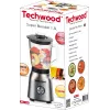 Techwood TBLI-1250 pöytäsekoitin 1200 W 1,5 L lasikannu musta/hopea