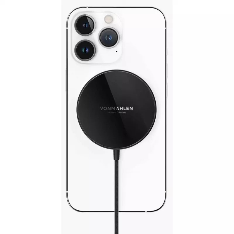 Vonmählen Aura Mini magneettinen langaton laturi USB-C-kaapelilla, 15W, musta