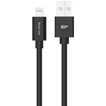 Silicon Power Boost Link PVC LK15AL lataus- ja datakaapeli, USB-A - Lightning, MFi-sertifioitu, 1 m, jopa 12 W, musta
