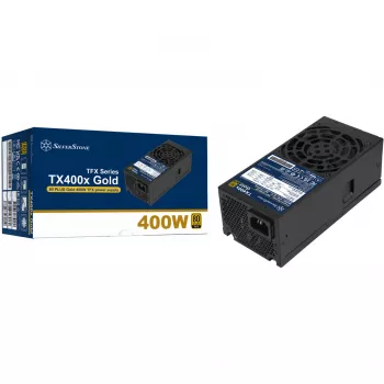 SilverStone TX400x Gold 400W 80 PLUS Gold ATX-virtalähde, musta, 2x PCIe