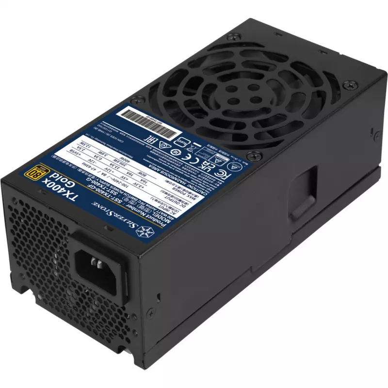 SilverStone TX400x Gold 400W 80 PLUS Gold ATX-virtalähde, musta, 2x PCIe