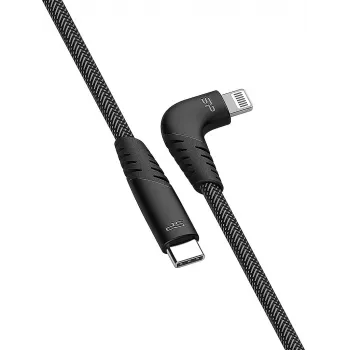 Silicon Power Boost Link Nylon LK50CL USB-C - Lightning -kaapeli, 1 m, harmaa
