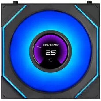 Lian Li UNI FAN SL-INF 120 FLEX LCD langaton ARGB 3 kpl:n pakkaus musta ohjaimella