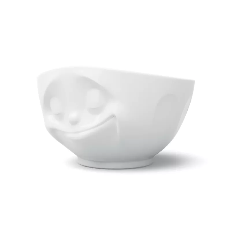 FIFTYEIGHT PRODUCTS Happy Face -kulho 1000 ml valkoinen posliini