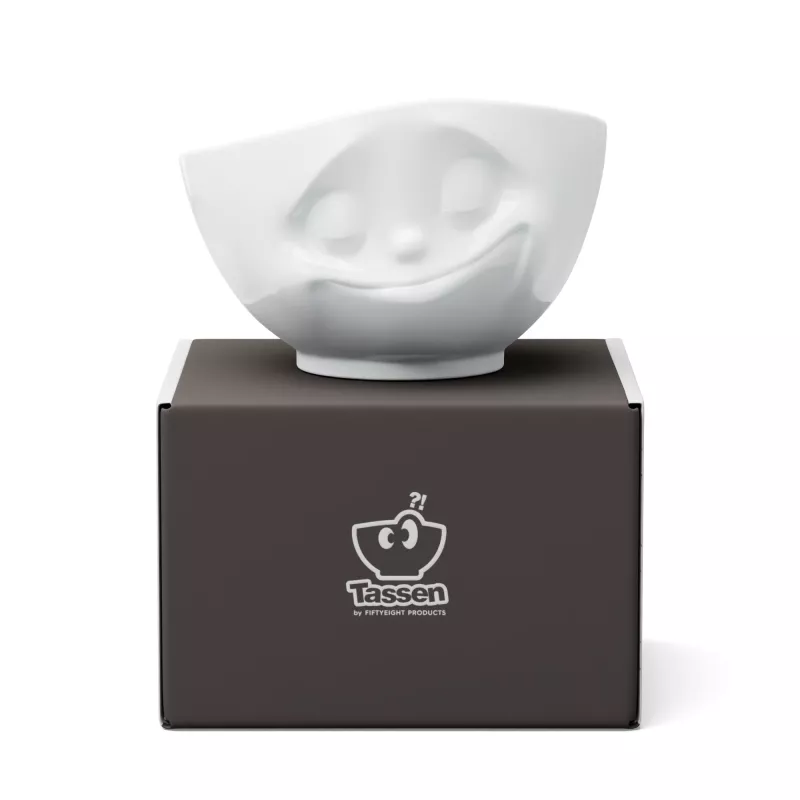 FIFTYEIGHT PRODUCTS Happy Face -kulho 1000 ml valkoinen posliini