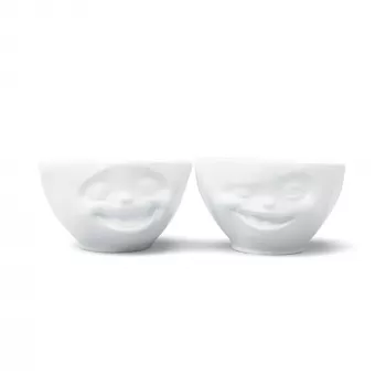 FIFTYEIGHT PRODUCTS -kulhosetti 200 ml - naurava & silmää iskevä, valkoinen (2-osainen)