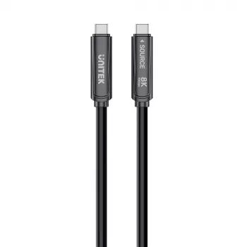 UNITEK USB-C aktiivinen optinen kaapeli 10m 10Gbps PD60W 8K@30Hz musta
