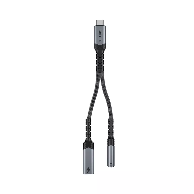 UNITEK USB-C - 3,5 mm äänisovitin PD:llä