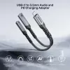 UNITEK USB-C - 3,5 mm äänisovitin PD:llä